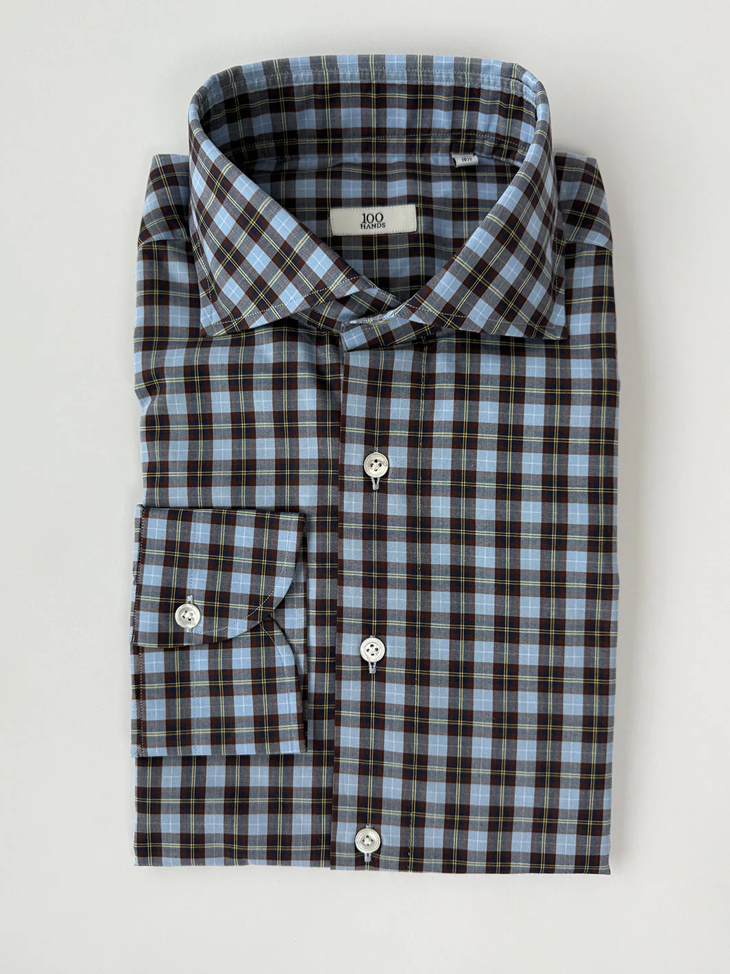 Blue & Brown Plaid Shirt