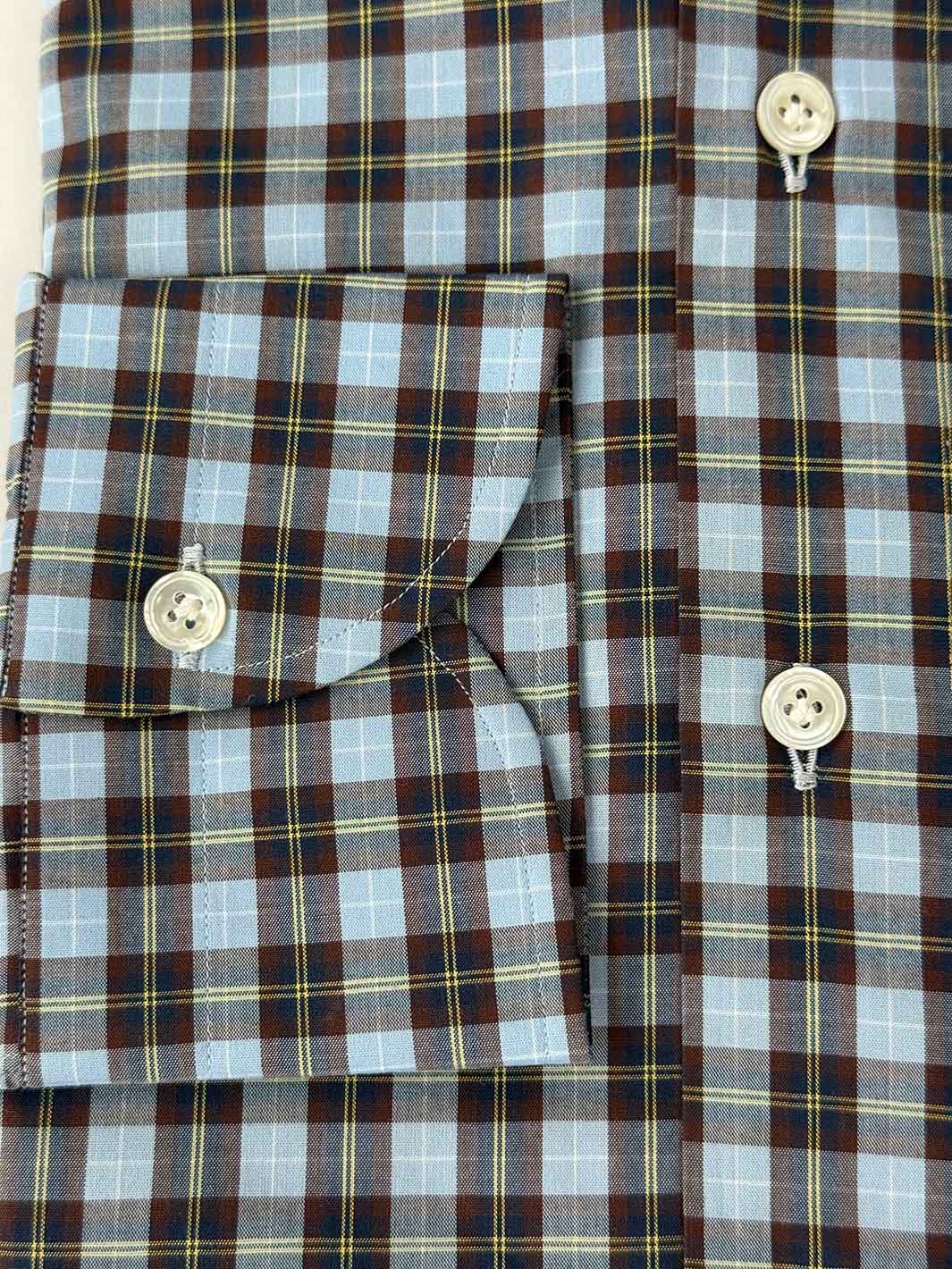 Blue & Brown Plaid Shirt - Image 4