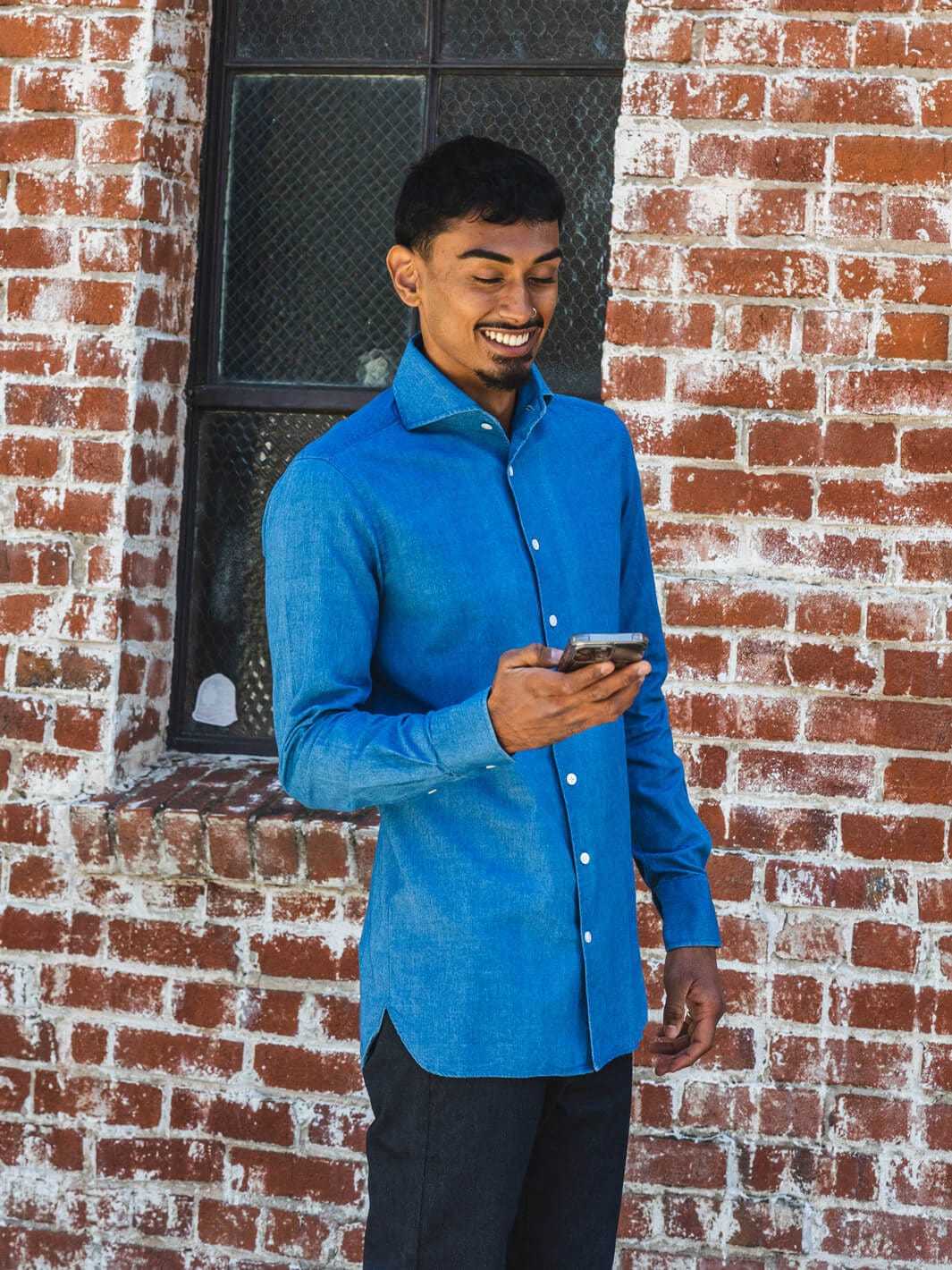 French Blue Denim Shirt - Image 2