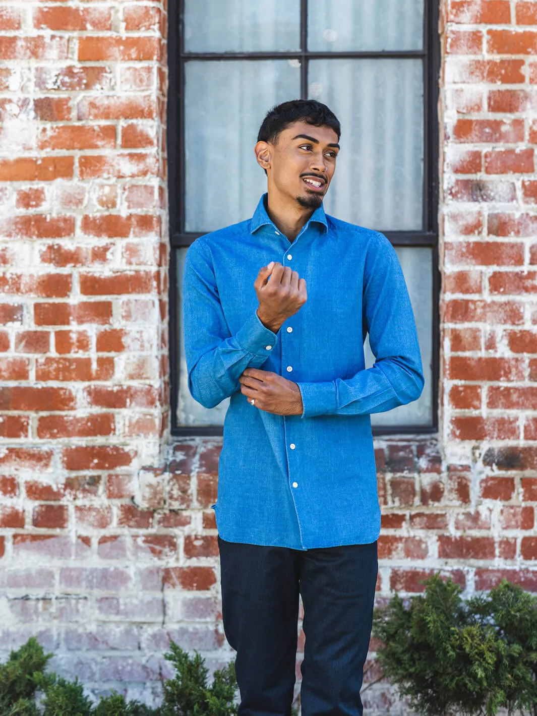 French Blue Denim Shirt - Image 3