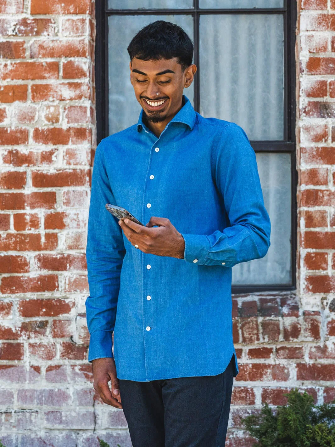 French Blue Denim Shirt - Image 4