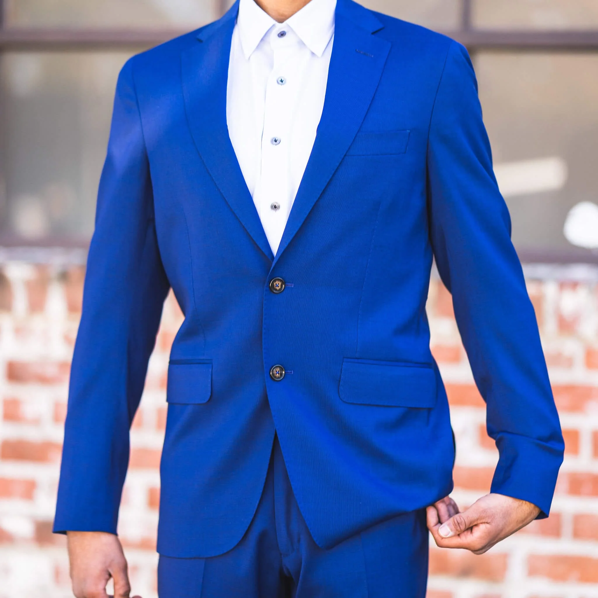 French Blue Wool-Silk Travel Suit - Image 4
