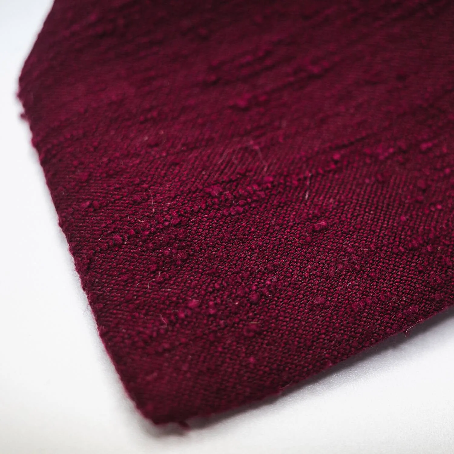 Silk Shantung Tie - Bordeaux - Image 3