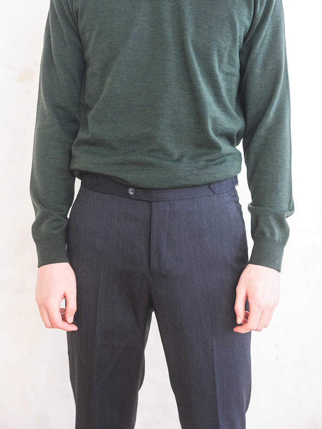 Charcoal Cavalry Twill Trousers - Image 2
