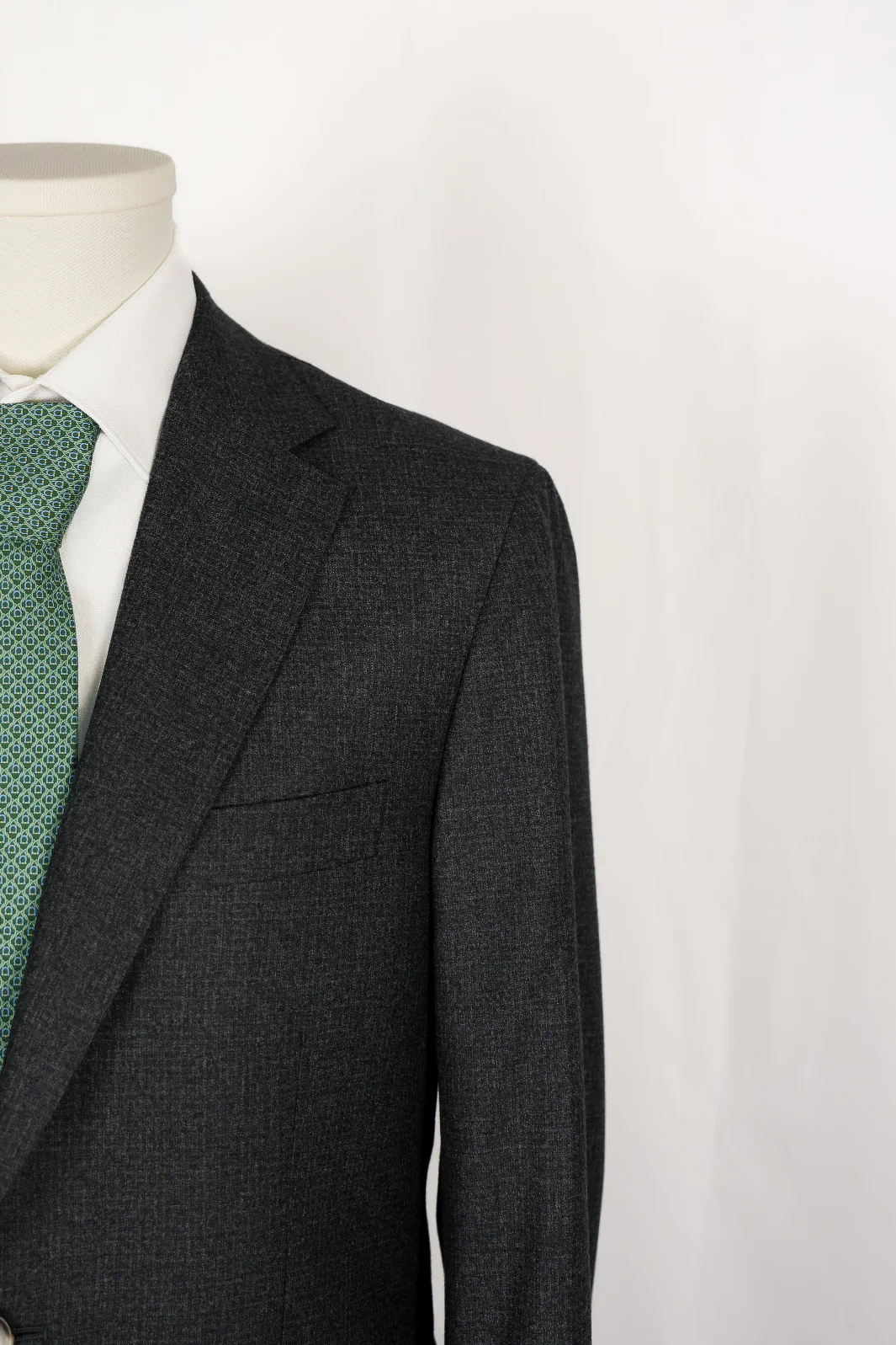 Charcoal Grey Wool Checkered Scabal Sport Coat - Image 4