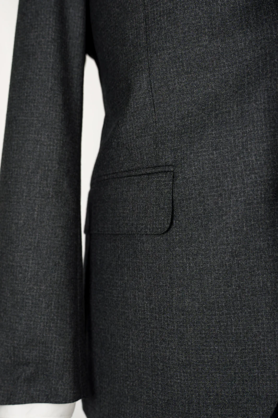 Charcoal Grey Wool Checkered Scabal Sport Coat - Image 5