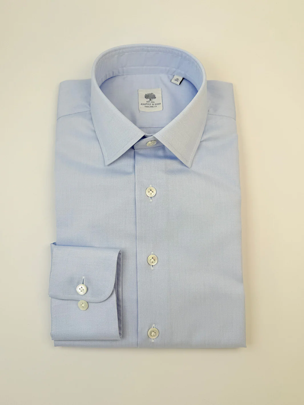 Cotton Oxford Dress Shirt - Light Blue