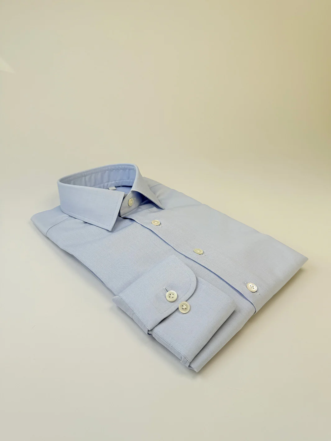 Cotton Oxford Dress Shirt - Light Blue - Image 4