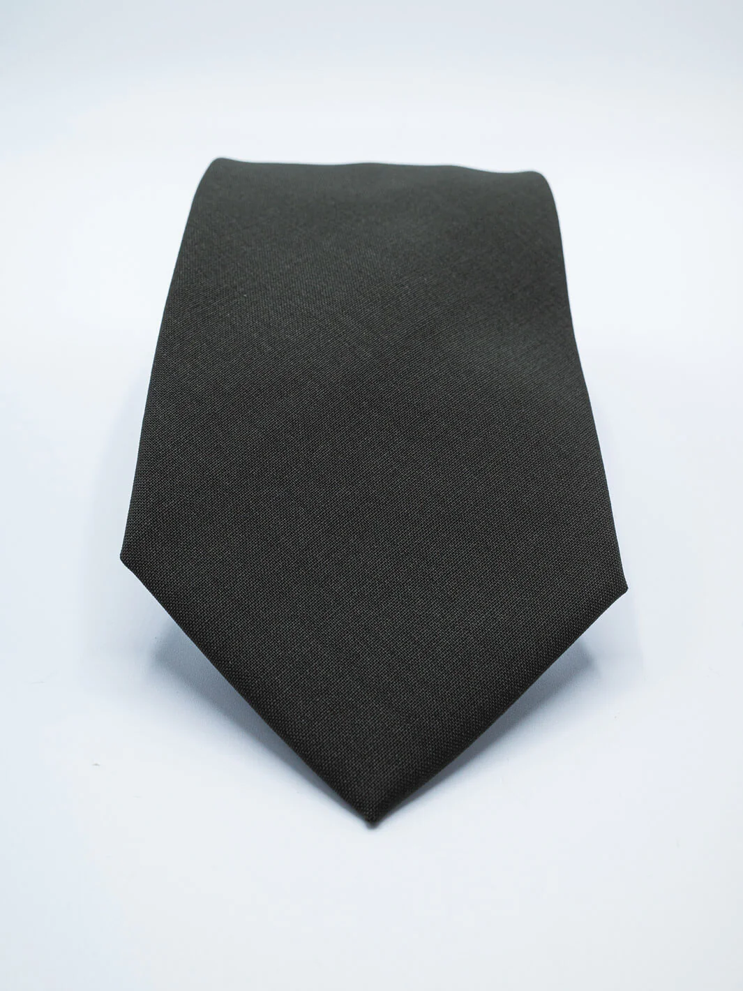 Solid Silk Tie - Dark Olive - Image 2