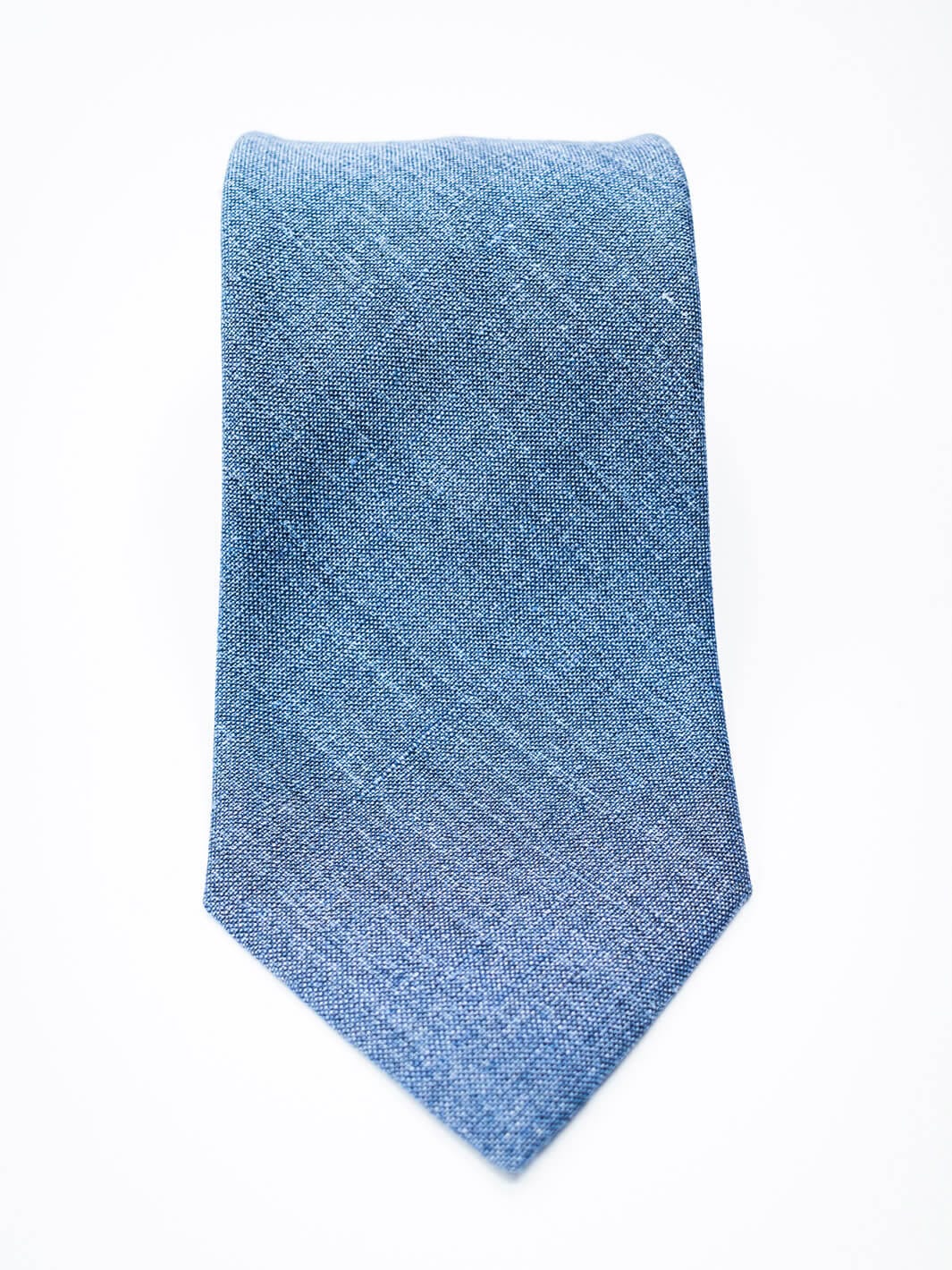 Linen-Wool Tie - Denim Blue - Image 2
