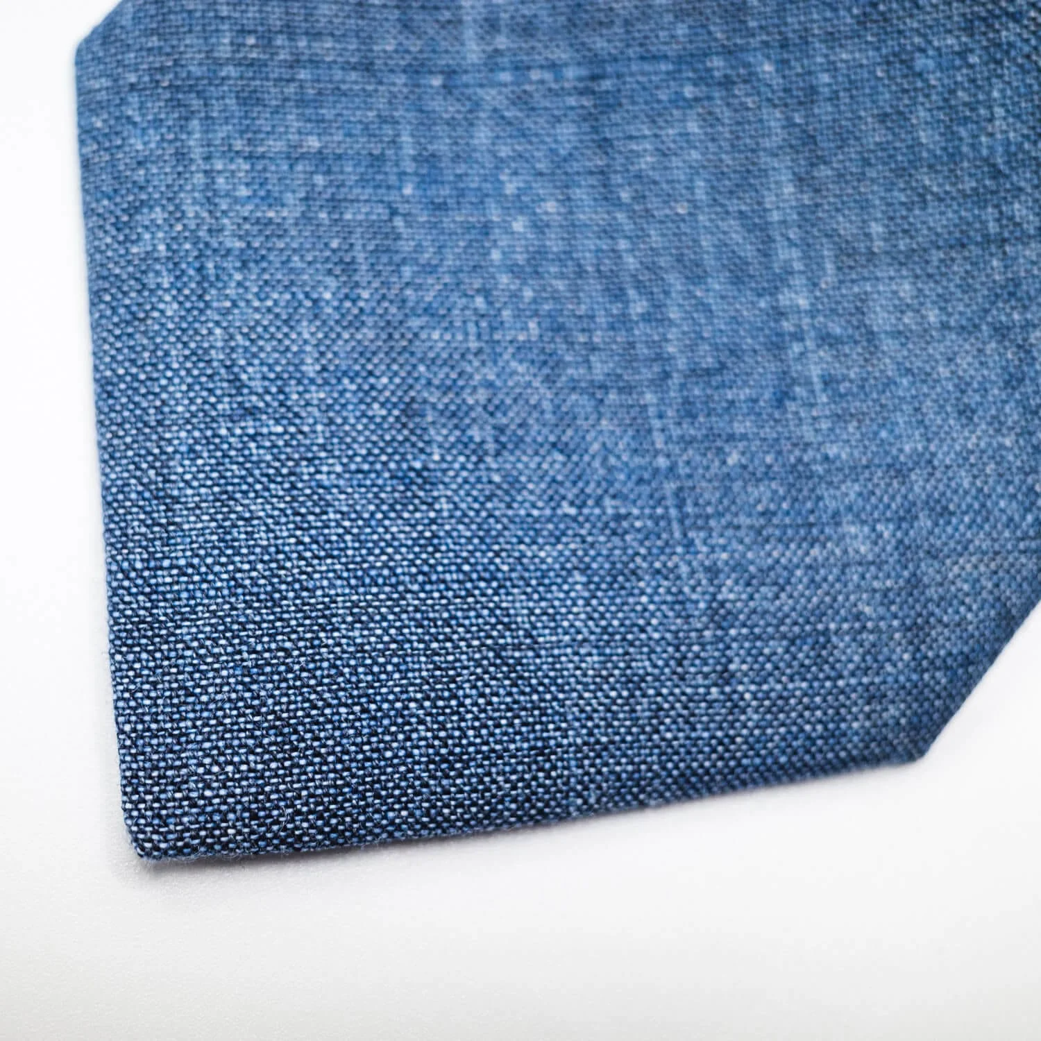 Linen-Wool Tie - Denim Blue - Image 3