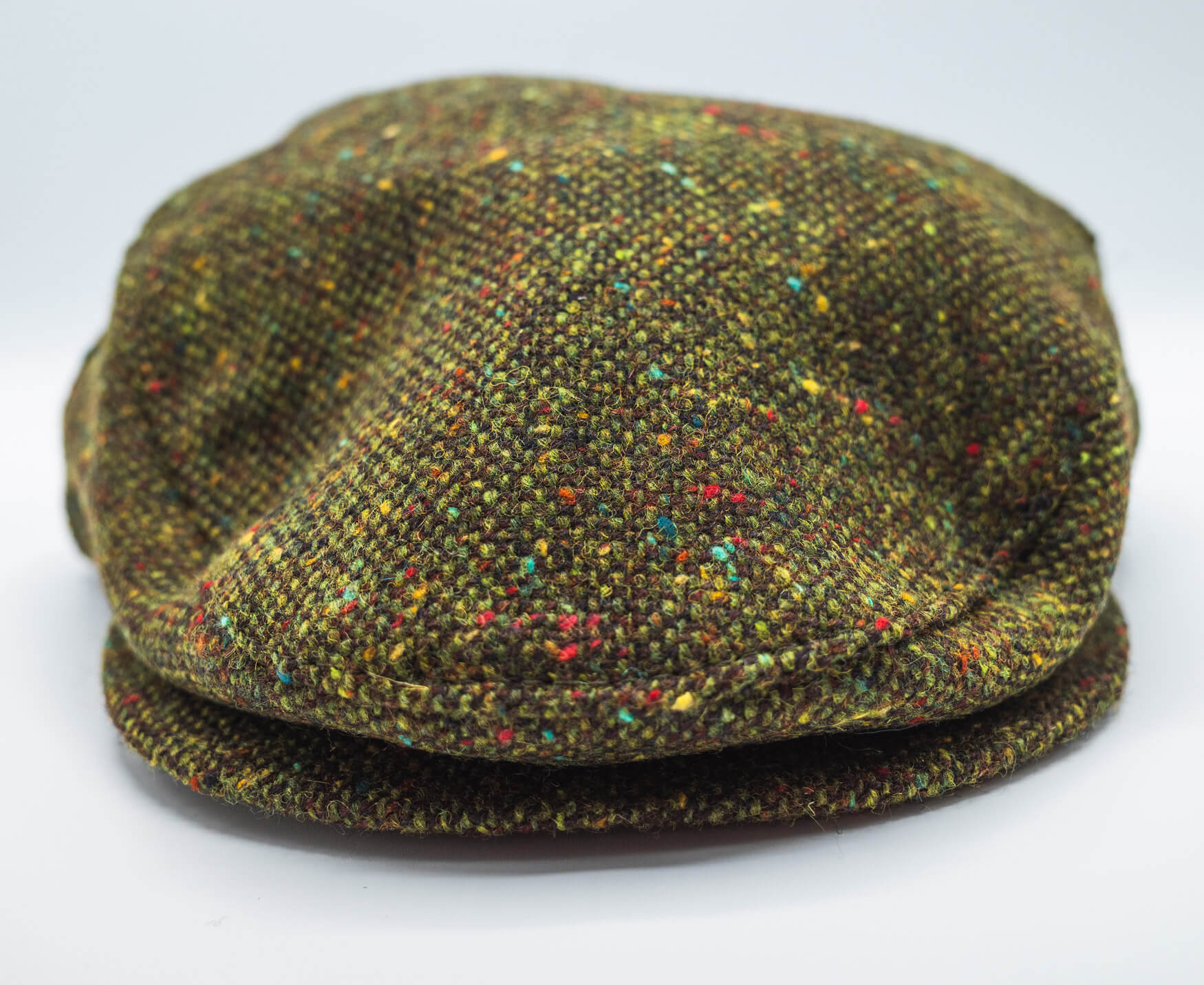 Donegal Tweed Driving Cap - Olive Green - Image 3