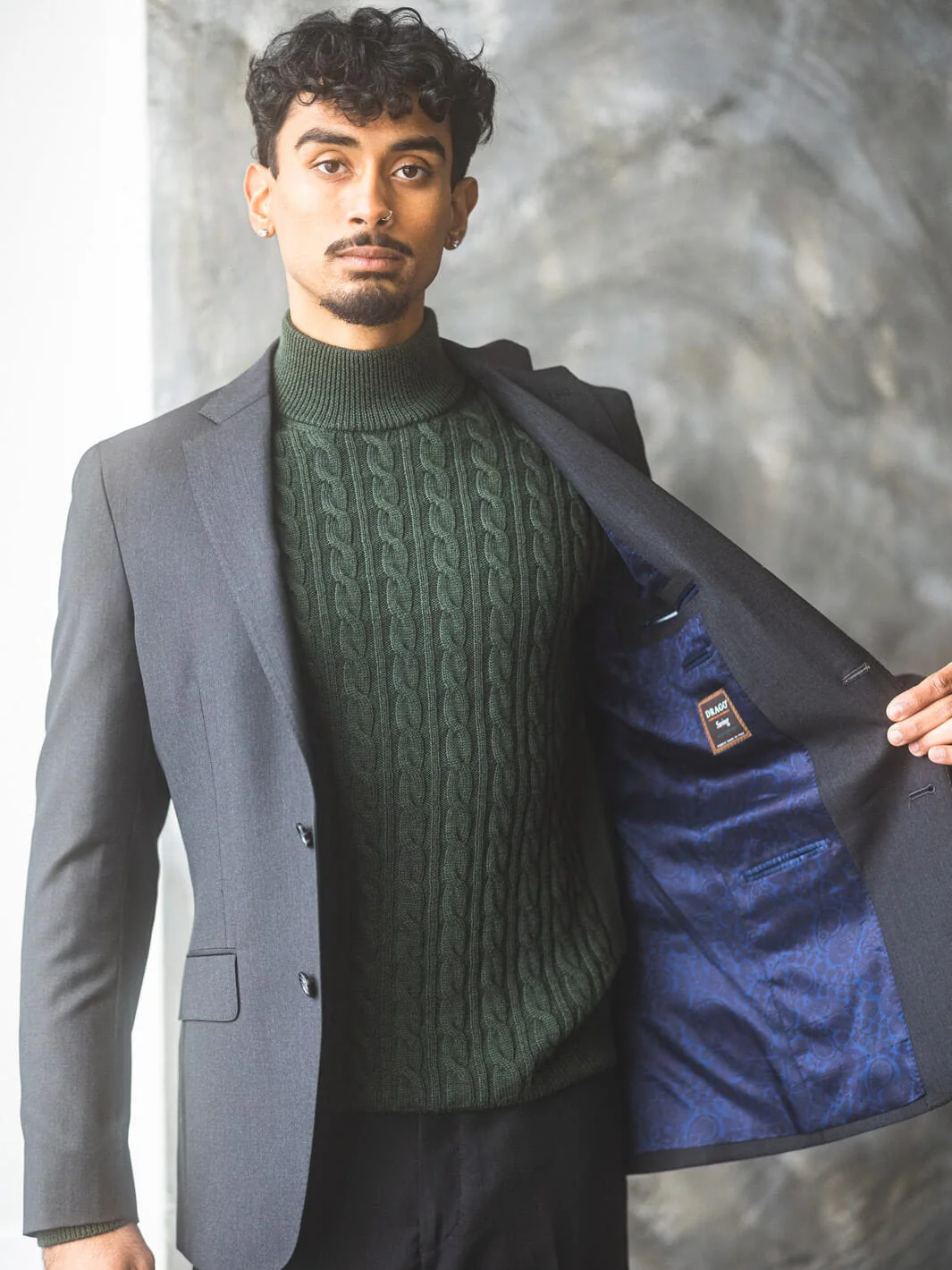 Charcoal Natural Stretch Suit - Image 3