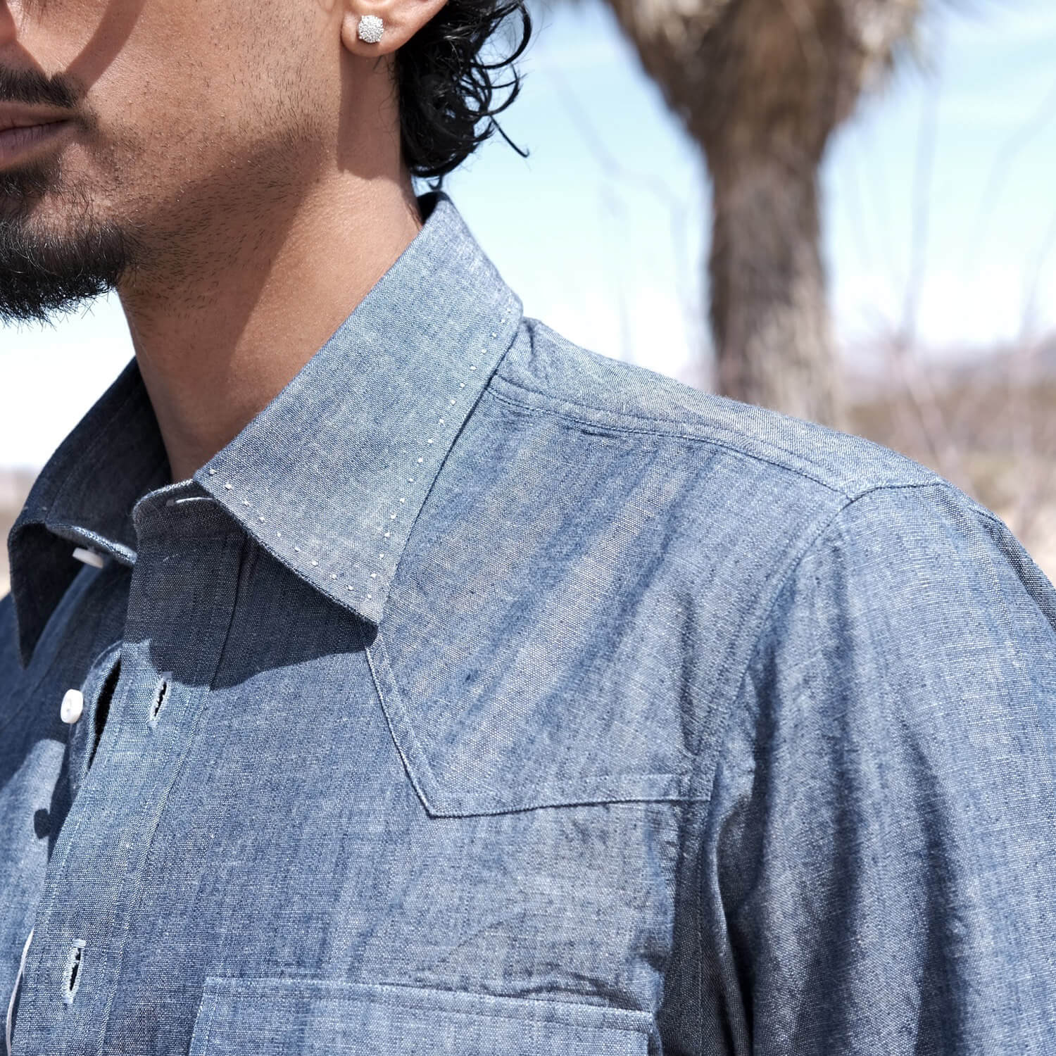 Frontier Denim Western Shirt - Image 3
