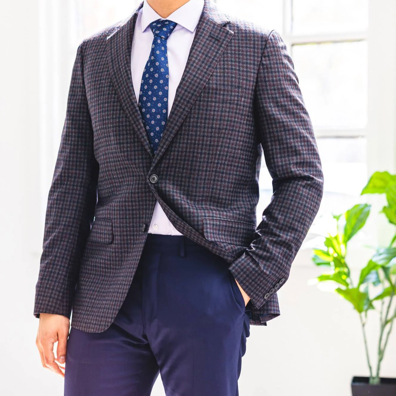 Grey Gun Check Sport Coat - Image 4
