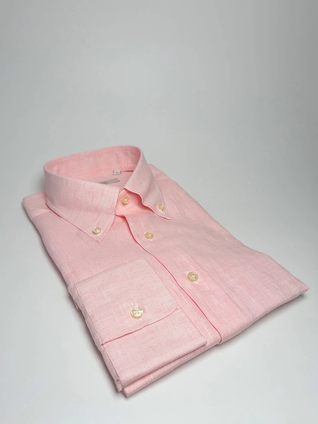 Linen Button-Down Shirt - Light Pink - Image 4