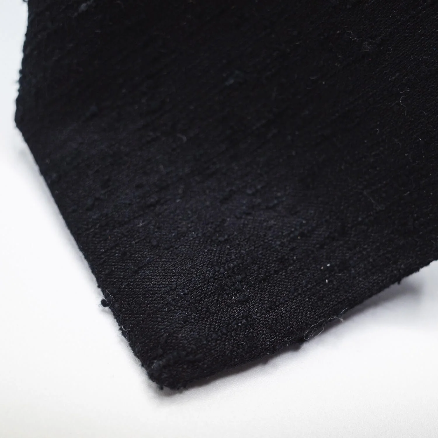Silk Shantung Tie - Navy - Image 2