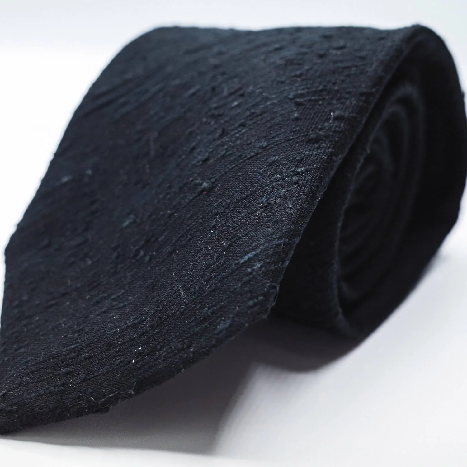 Silk Shantung Tie - Navy - Image 3