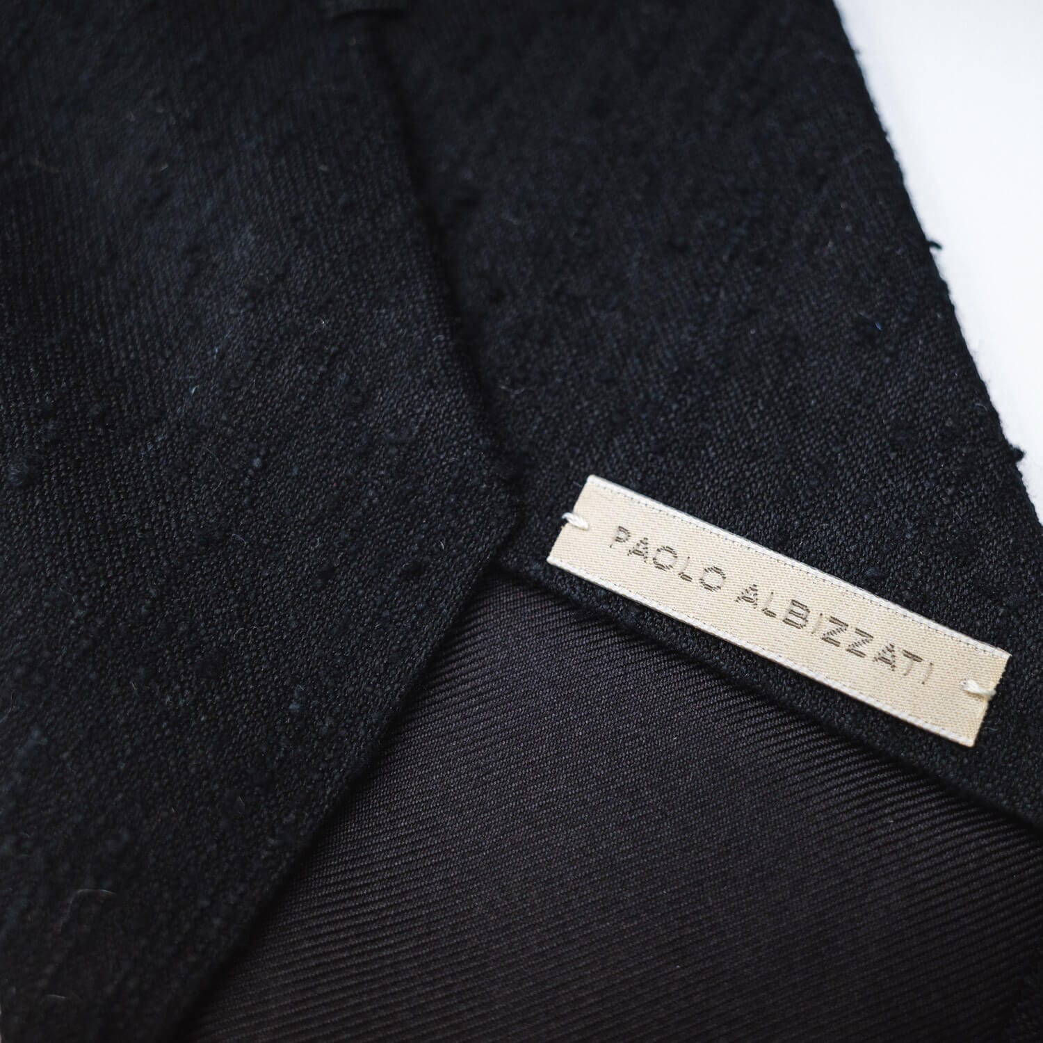 Silk Shantung Tie - Navy - Image 4