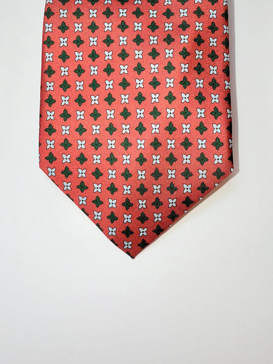 Silk Floral Tie - Crimson - Image 2