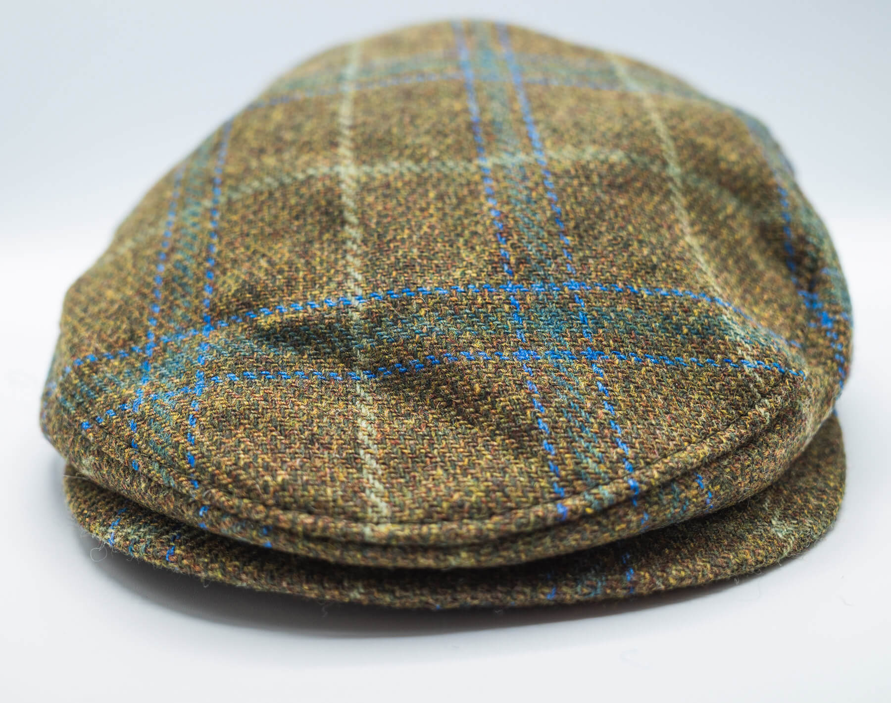 Tweed Check Driving Cap - Tobacco - Image 3